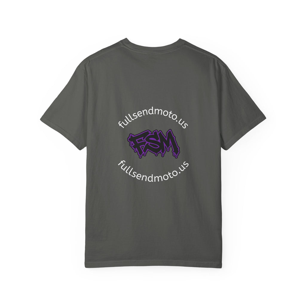 FullSendMoto Graffiti Logo T-Shirt — White Streetwear Tee
