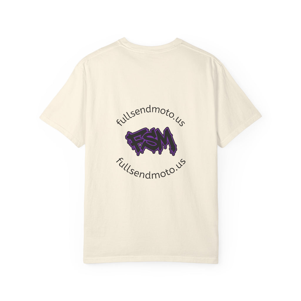 FullSendMoto Graffiti Logo T-Shirt — White Streetwear Tee