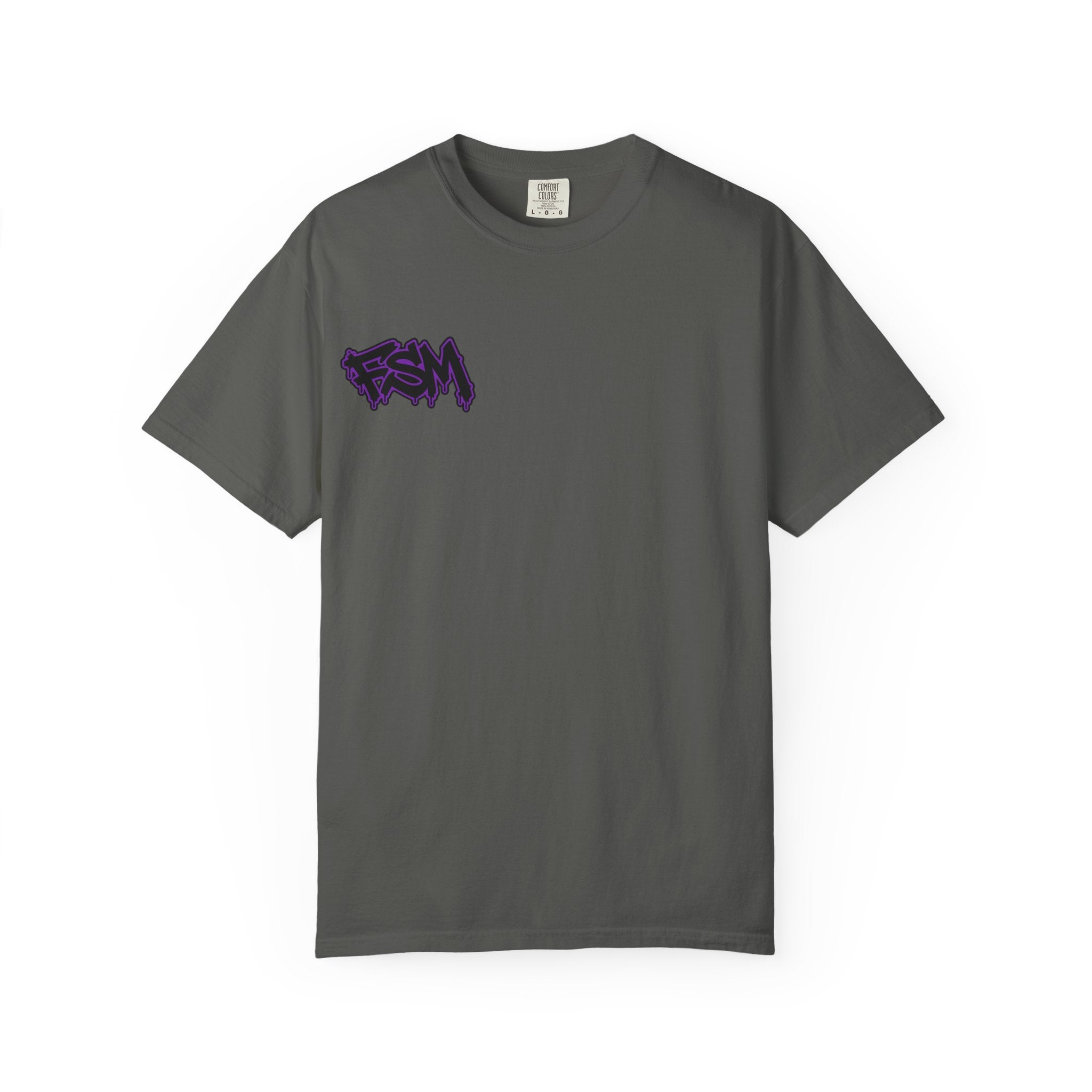 Law Abusing Citizen Graphic T-Shirt — Back Slogan & Purple Logo Tee