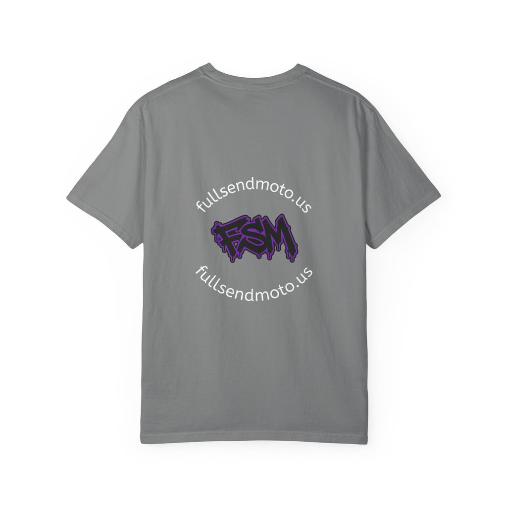FullSendMoto Graffiti Logo T-Shirt — White Streetwear Tee
