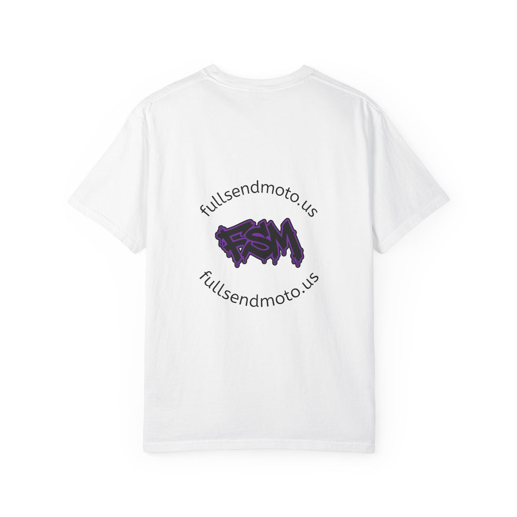 FullSendMoto Graffiti Logo T-Shirt — White Streetwear Tee