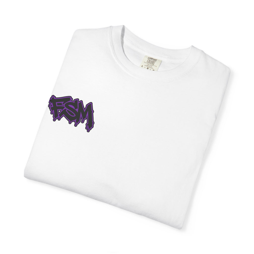 FullSendMoto Graffiti Logo T-Shirt — White Streetwear Tee