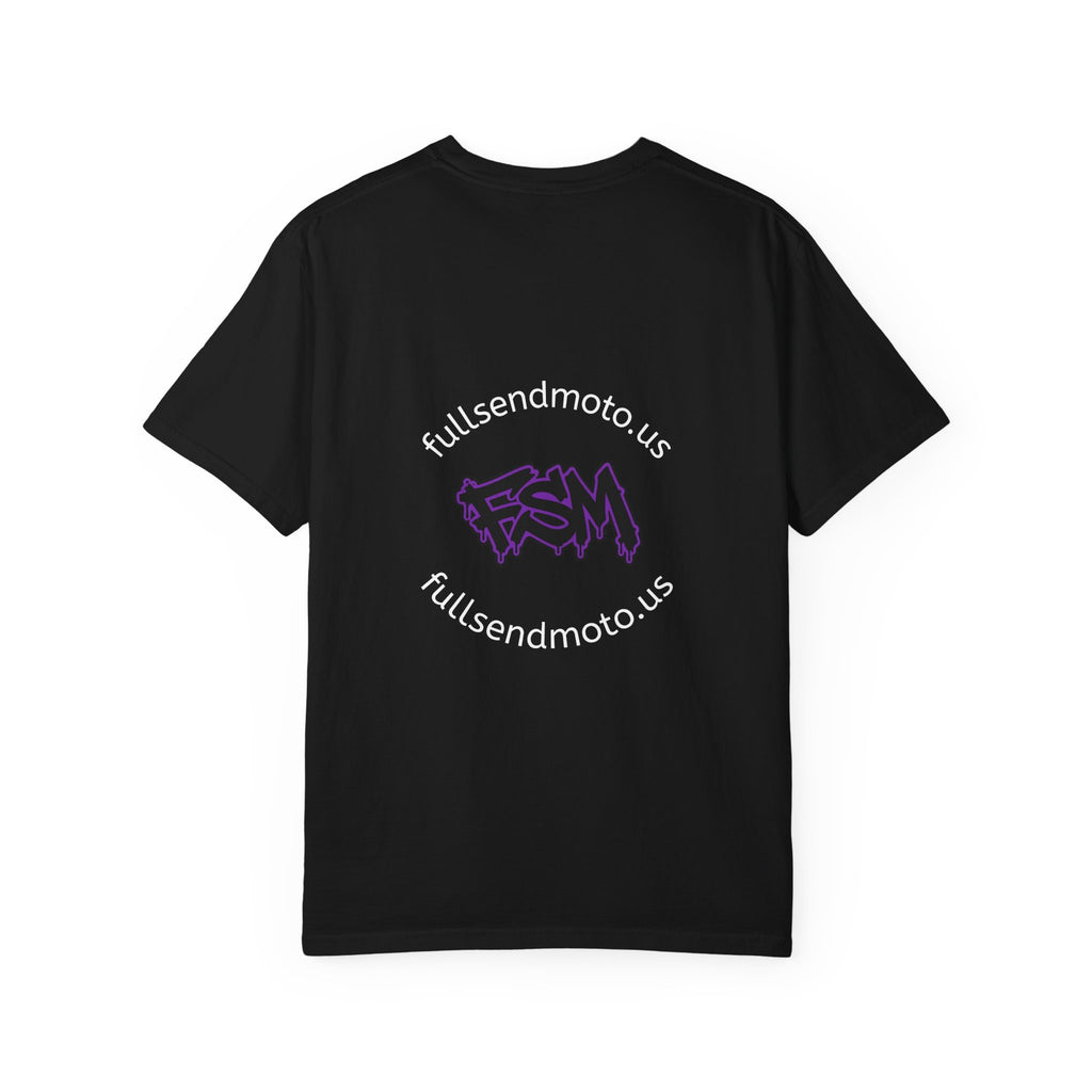 FullSendMoto Graffiti Logo T-Shirt — White Streetwear Tee