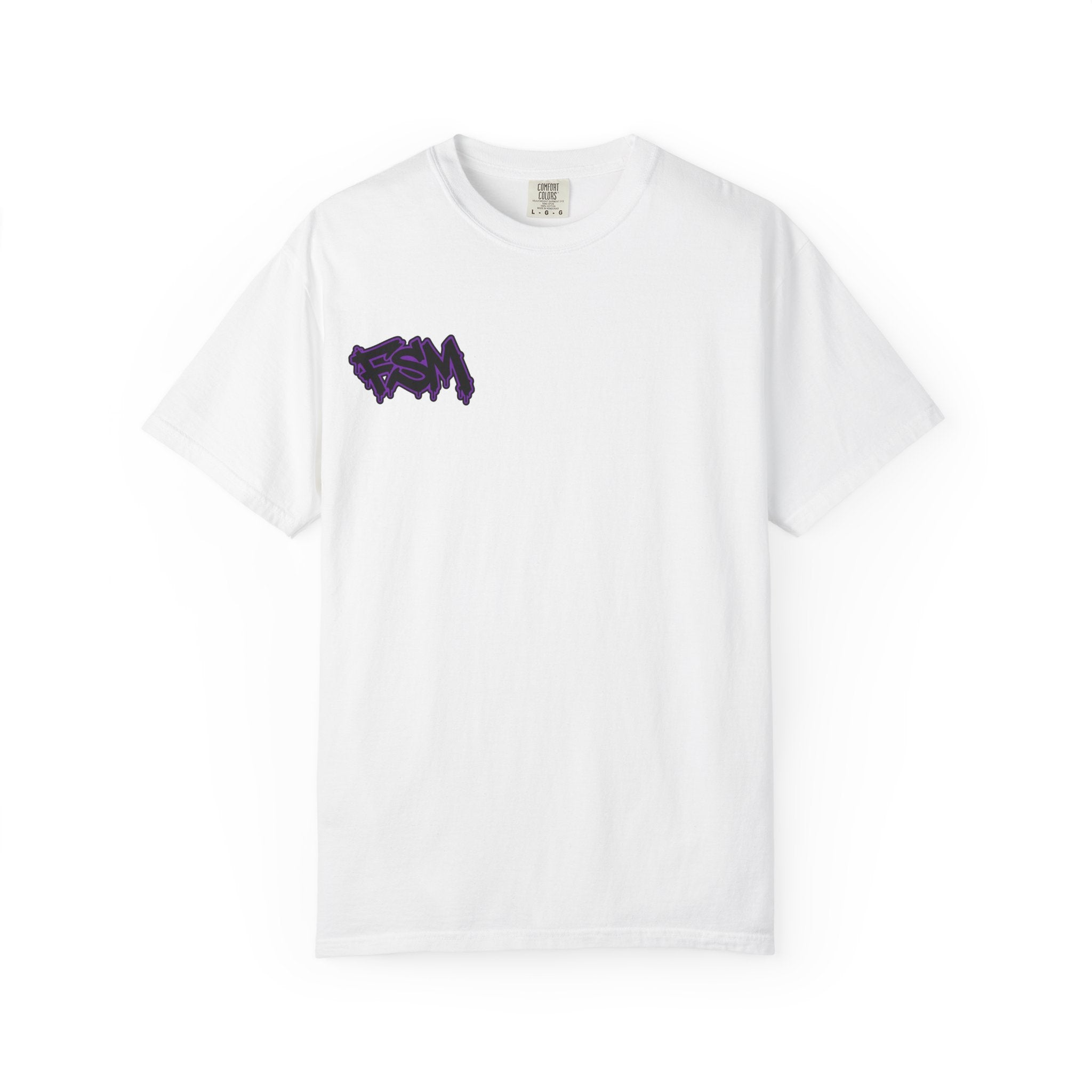 FullSendMoto Graffiti Logo T-Shirt — White Streetwear Tee