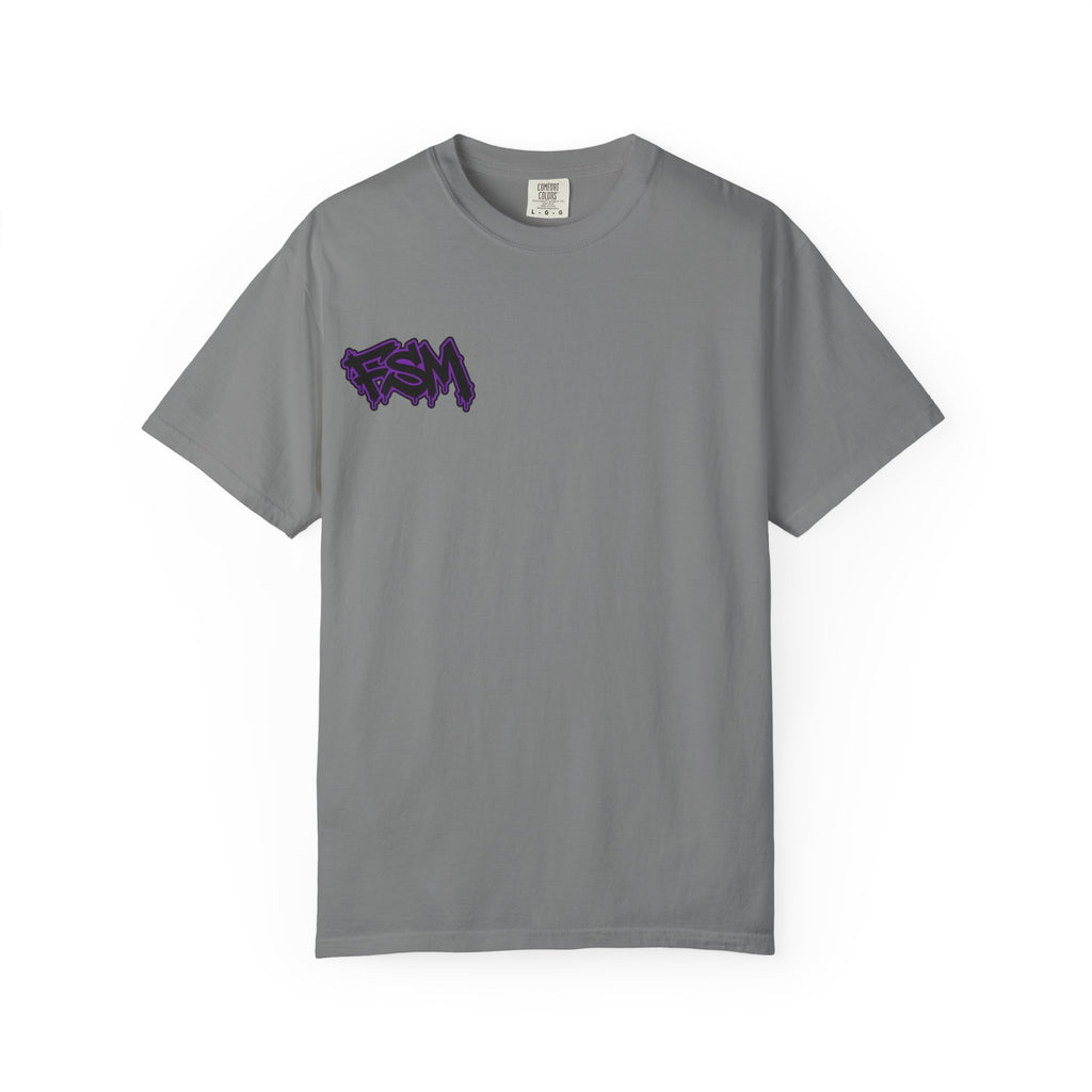 Law Abusing Citizen Graphic T-Shirt — Back Slogan & Purple Logo Tee