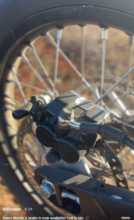 Rawrr Mantis 72V (NOT MANTIS X)  Rear Brake Upgrade Kit (Blue or Red +1 Week Delivery as Special Order) Copy